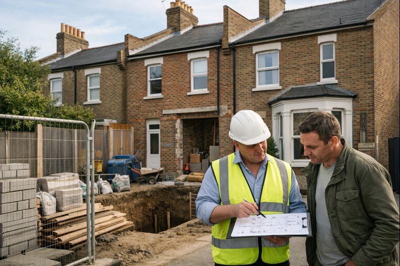 Party wall surveyor in Waltham Forest advising on a rear extension and shared wall works in East London