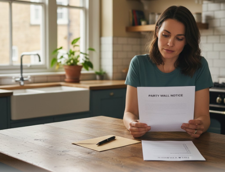 Respond to a party wall notice letter at home with 14 day reply deadline and response template
