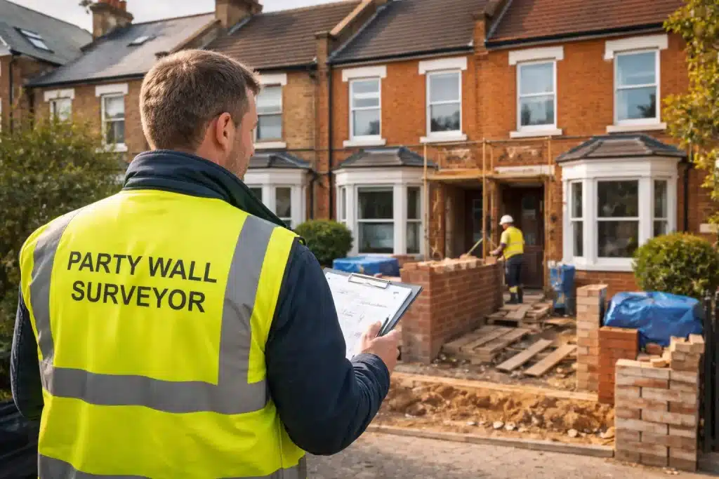Party Wall Surveyor Barking & Dagenham | East London Experts 2 party wall surveyor barking and dagenham inspecting east london terraced house